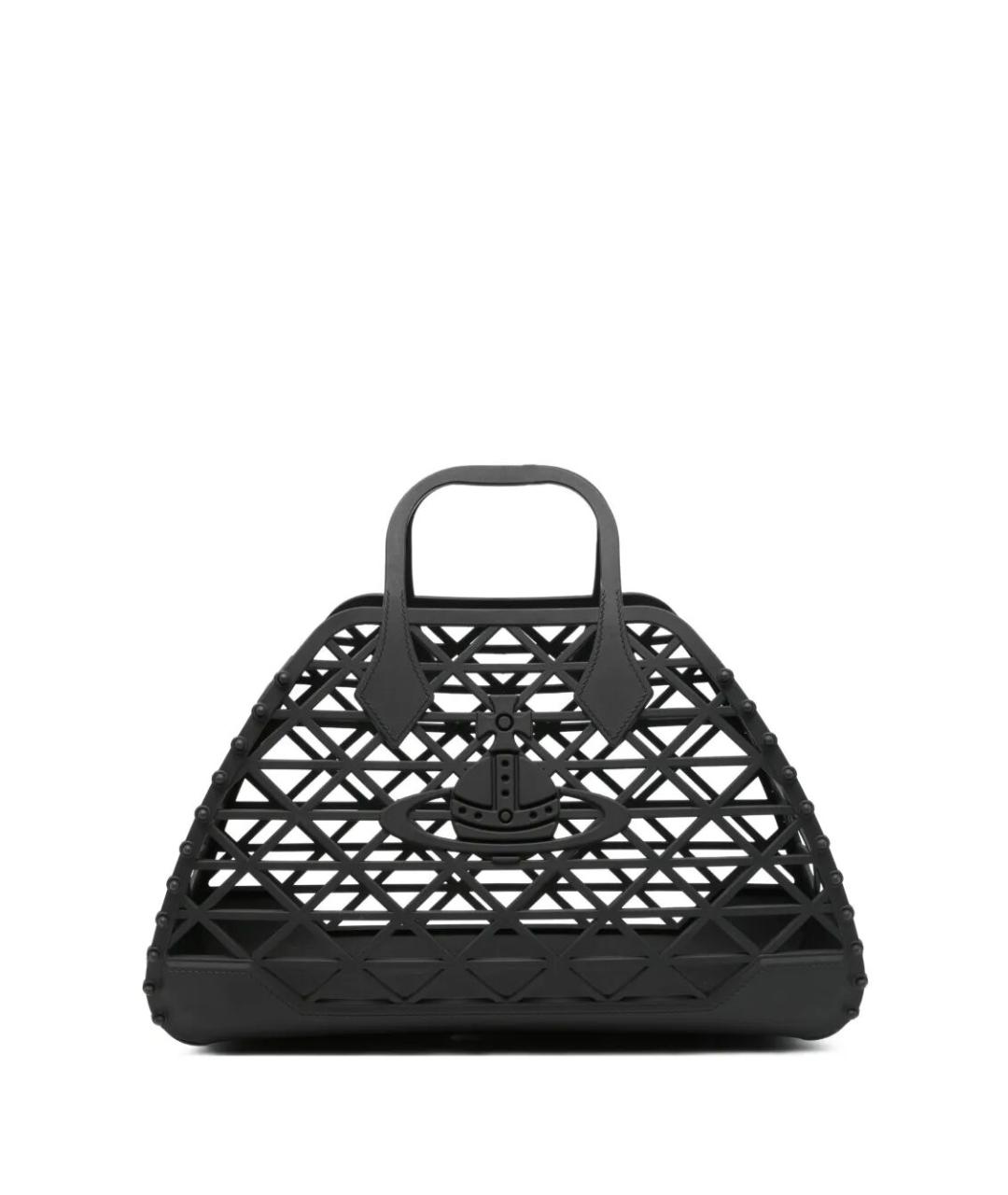VIVIENNE WESTWOOD Черная синтетическая сумка с короткими ручками, фото 1