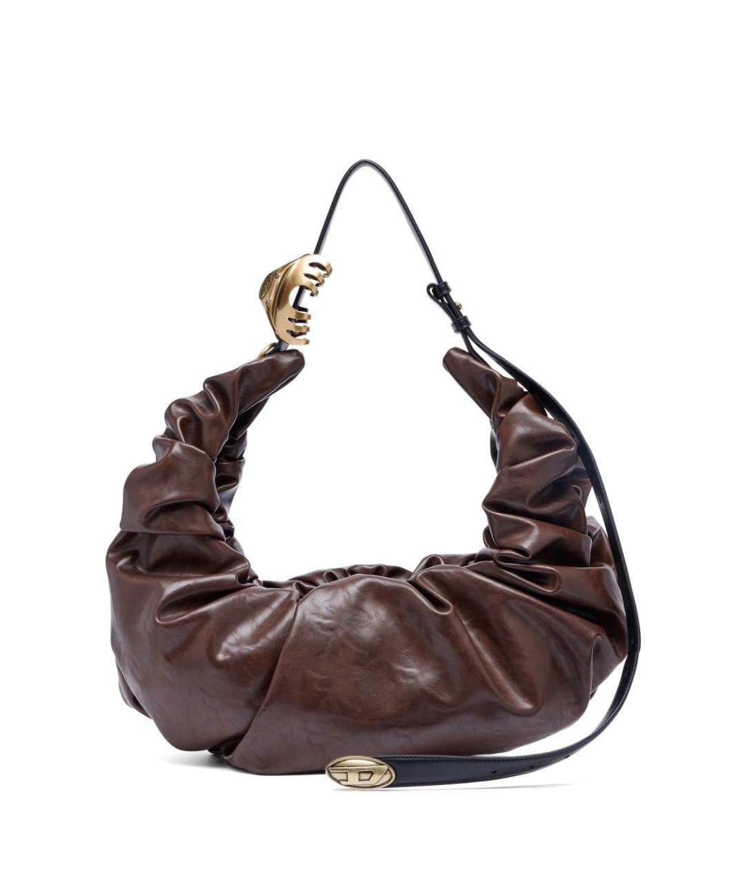 DIESEL Коричневая синтетическая сумка через плечо, фото 1