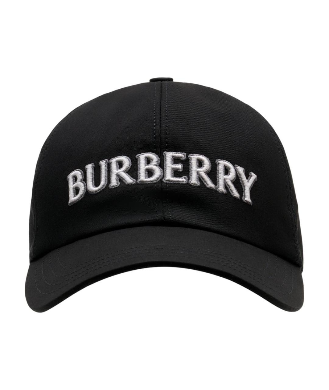 BURBERRY Черная хлопковая кепка, фото 1