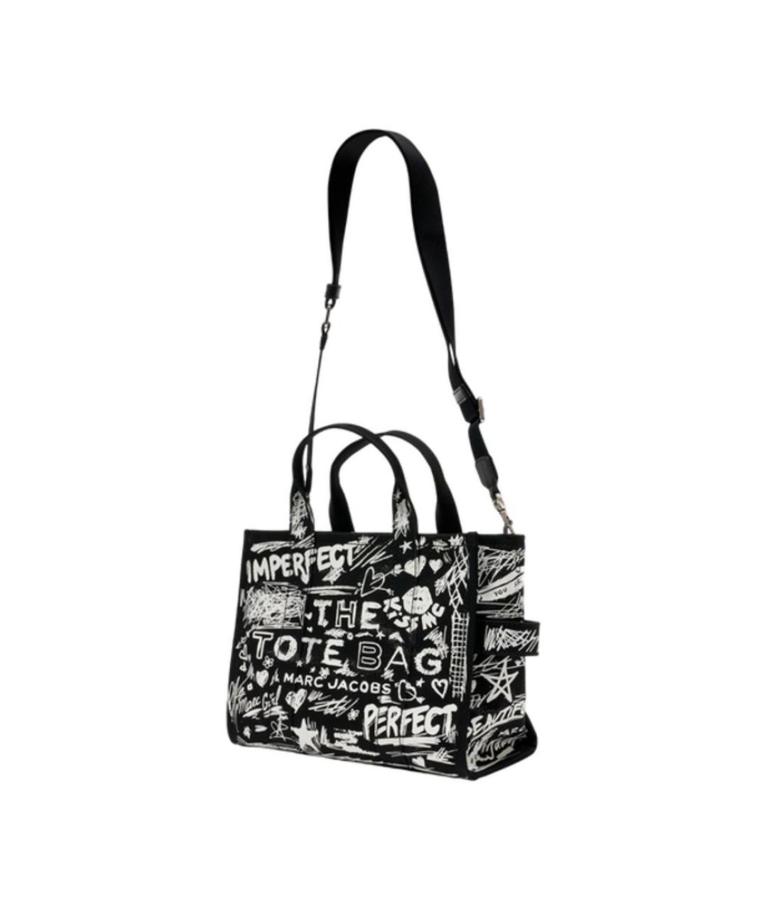 MARC JACOBS Черная хлопковая сумка тоут, фото 2