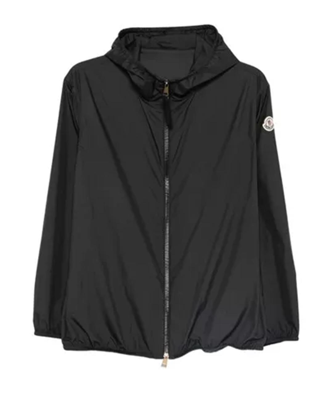 MONCLER Черная полиэстеровая куртка, фото 4