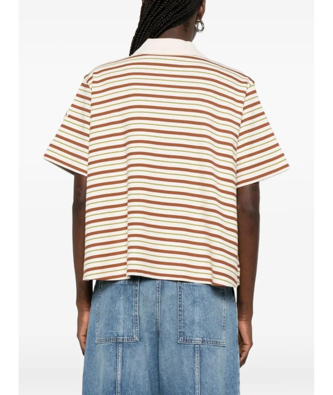 MONCLER Бежевая хлопковая футболка, фото 4