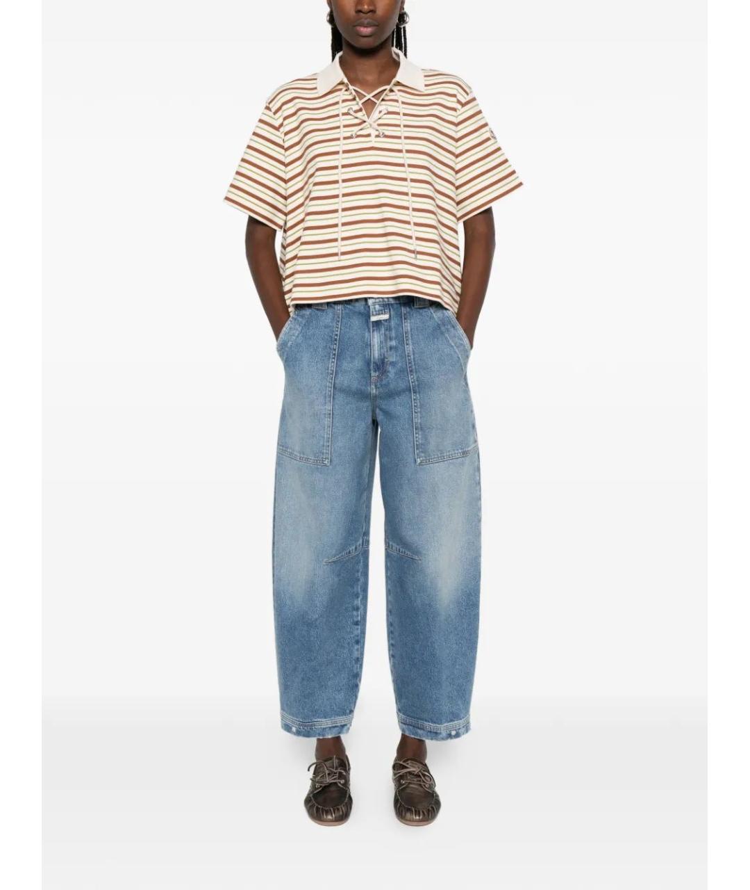 MONCLER Бежевая хлопковая футболка, фото 2