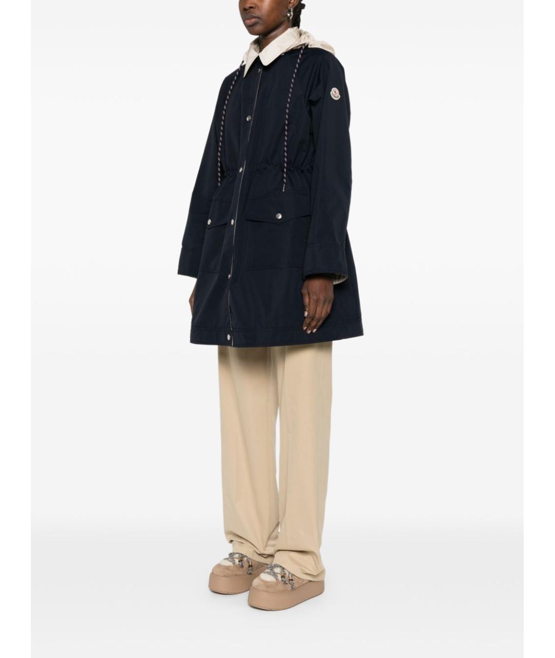 MONCLER Темно-синяя хлопковая парка, фото 5