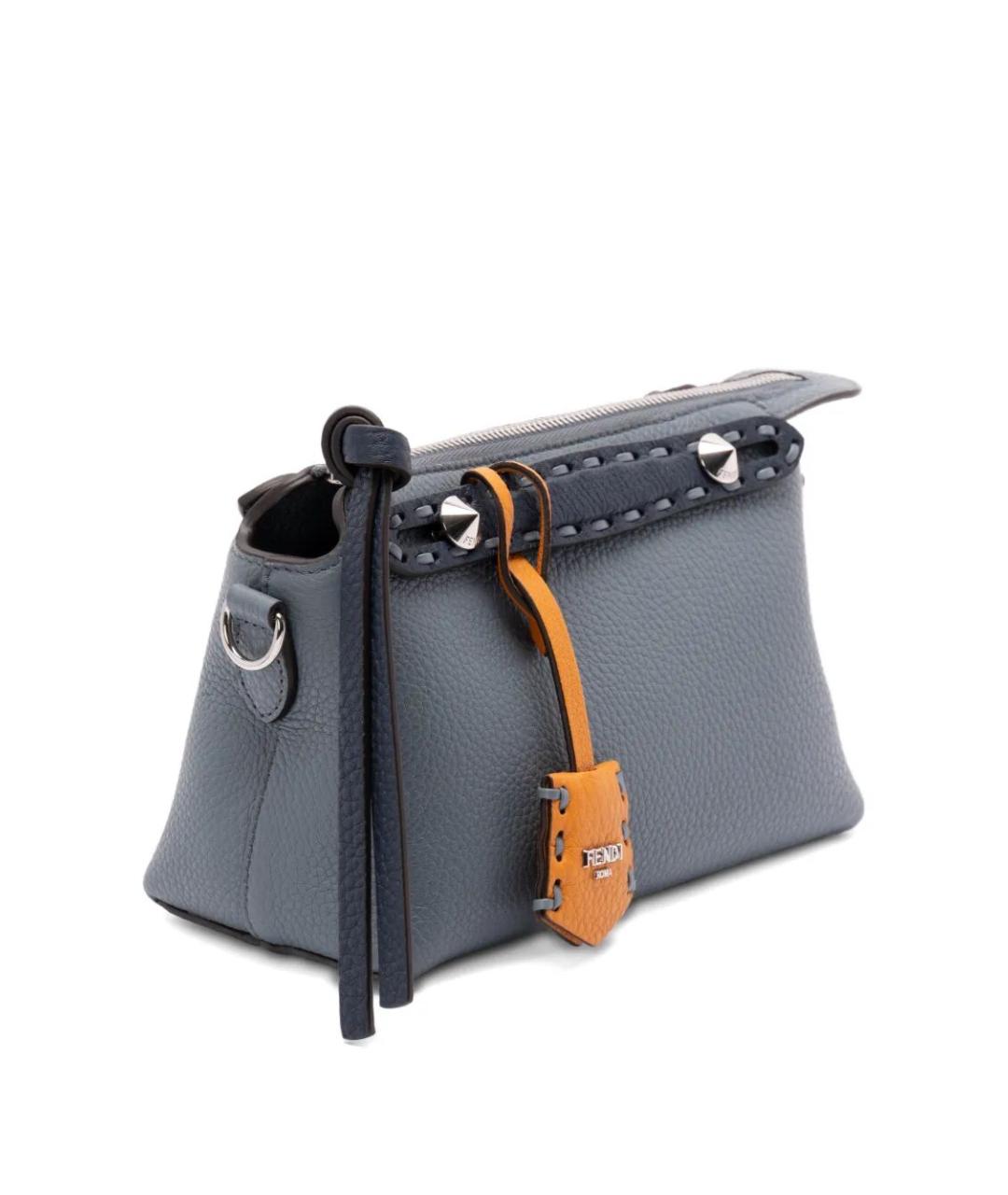 FENDI Голубая кожаная сумка тоут, фото 5