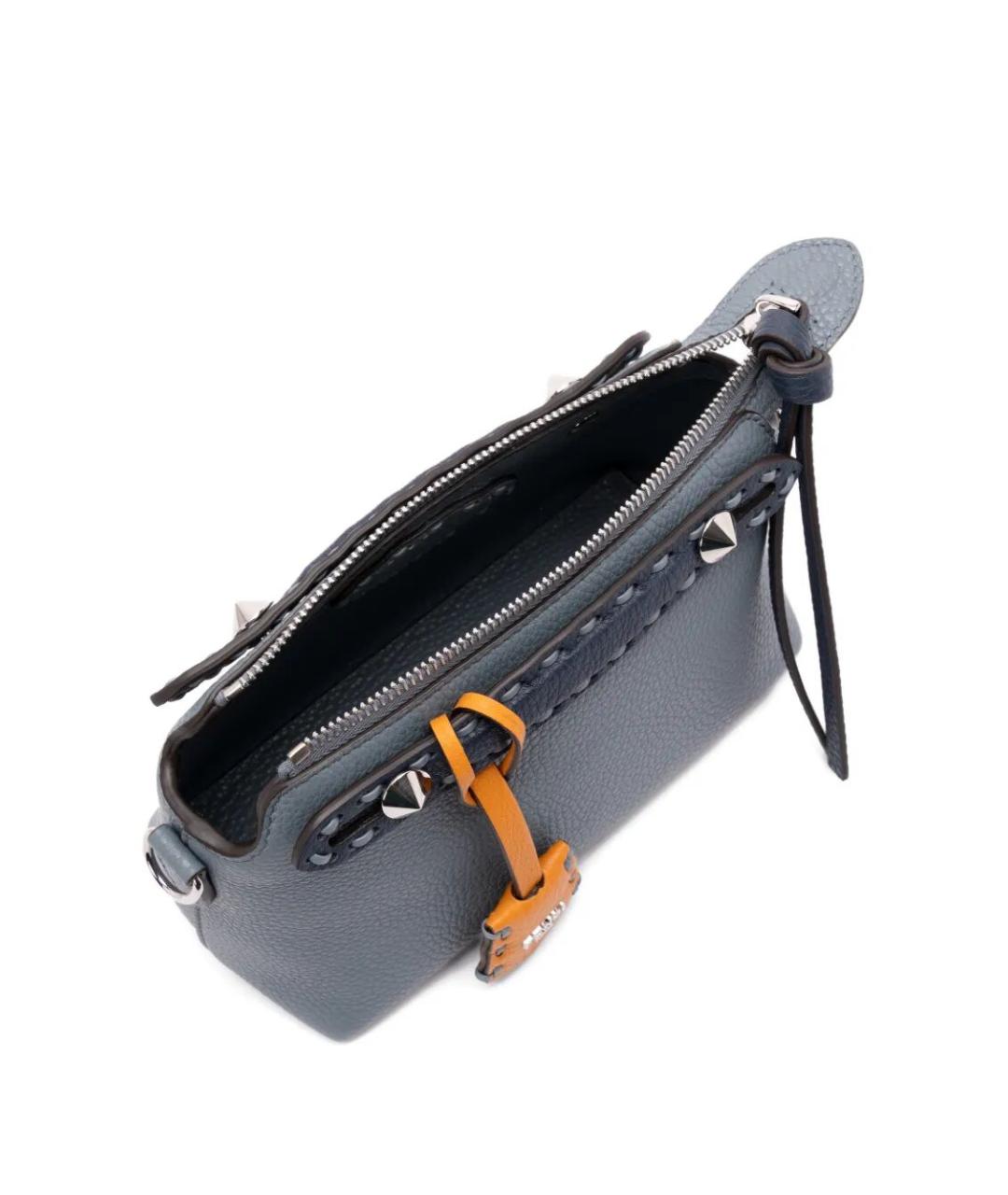 FENDI Голубая кожаная сумка тоут, фото 3