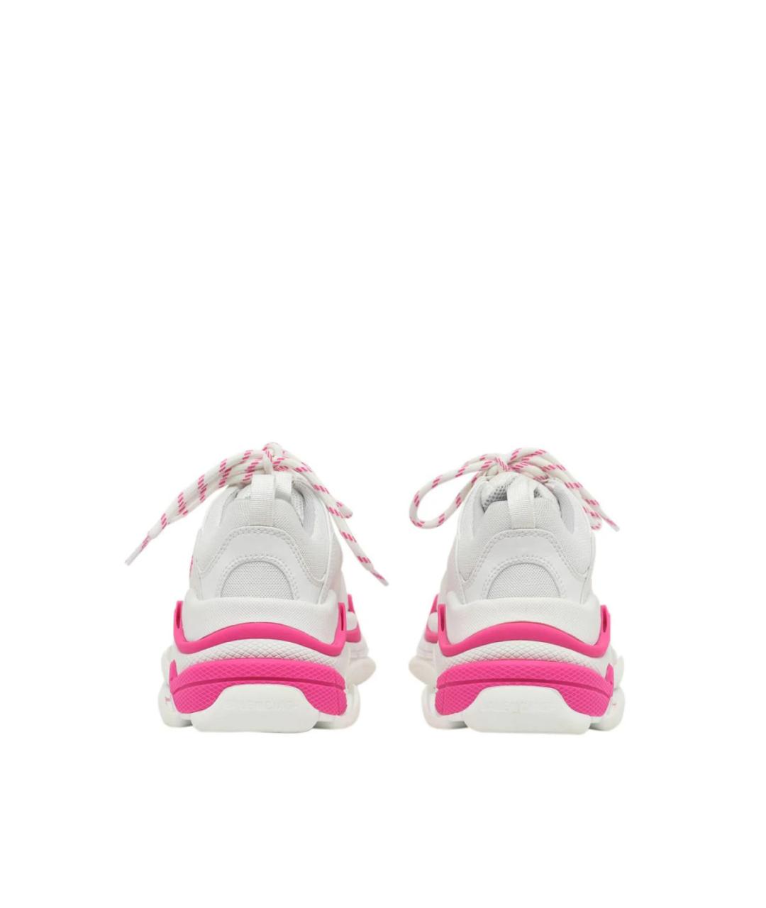 BALENCIAGA Белые синтетические низкие кроссовки / кеды, фото 3