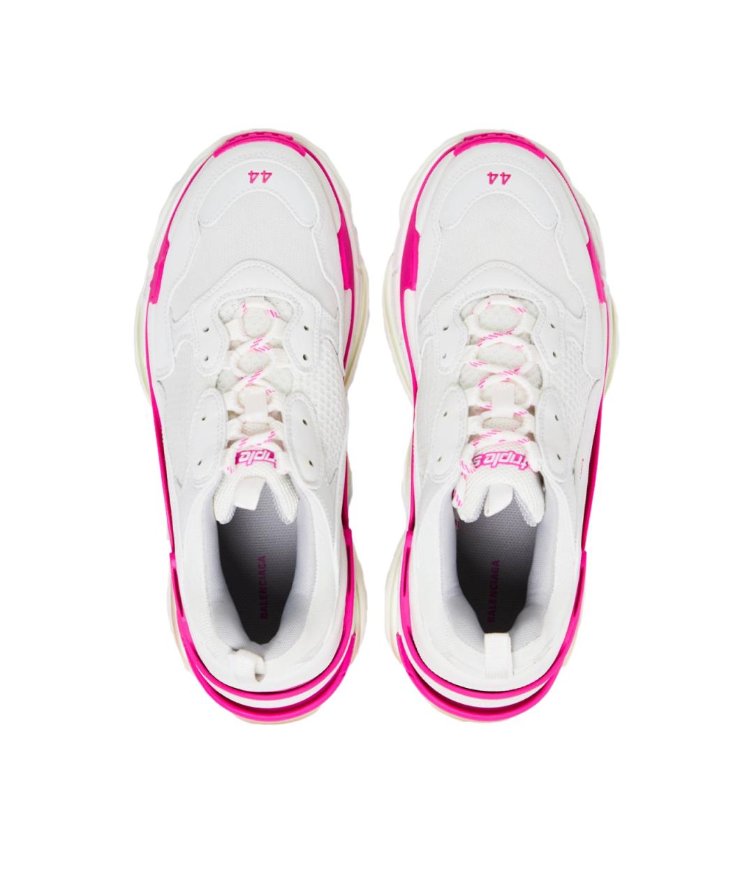 BALENCIAGA Белые синтетические низкие кроссовки / кеды, фото 5