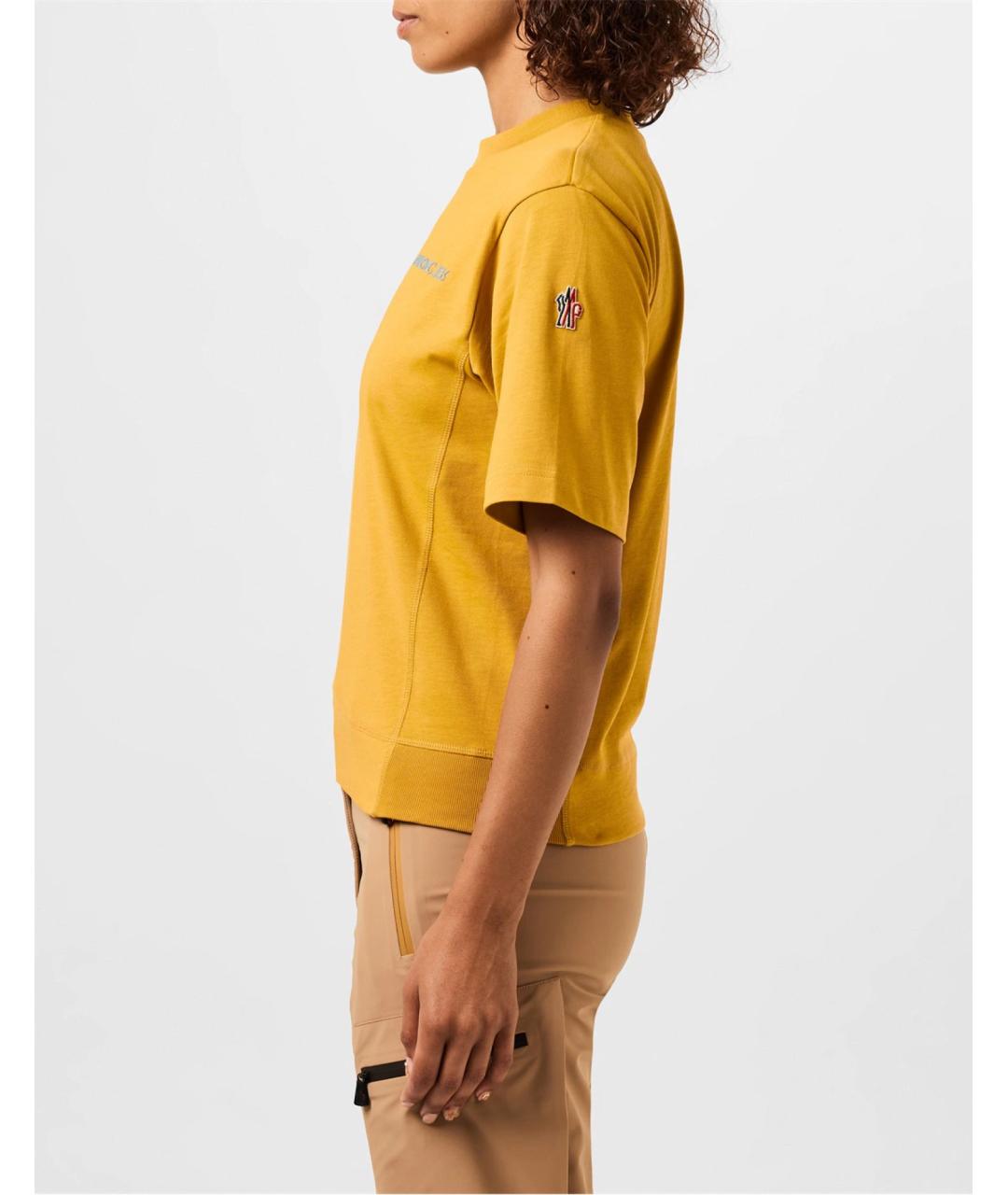 MONCLER Желтая футболка, фото 4