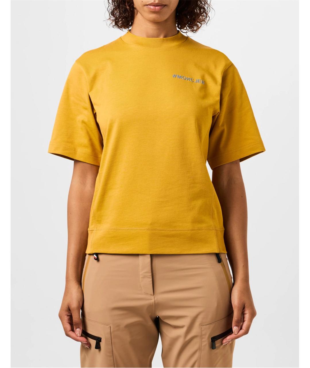 MONCLER Желтая футболка, фото 3