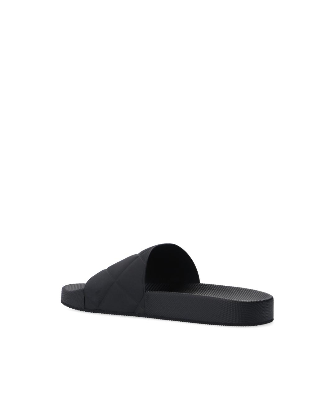 BOTTEGA VENETA Черные резиновые шлепанцы, фото 3