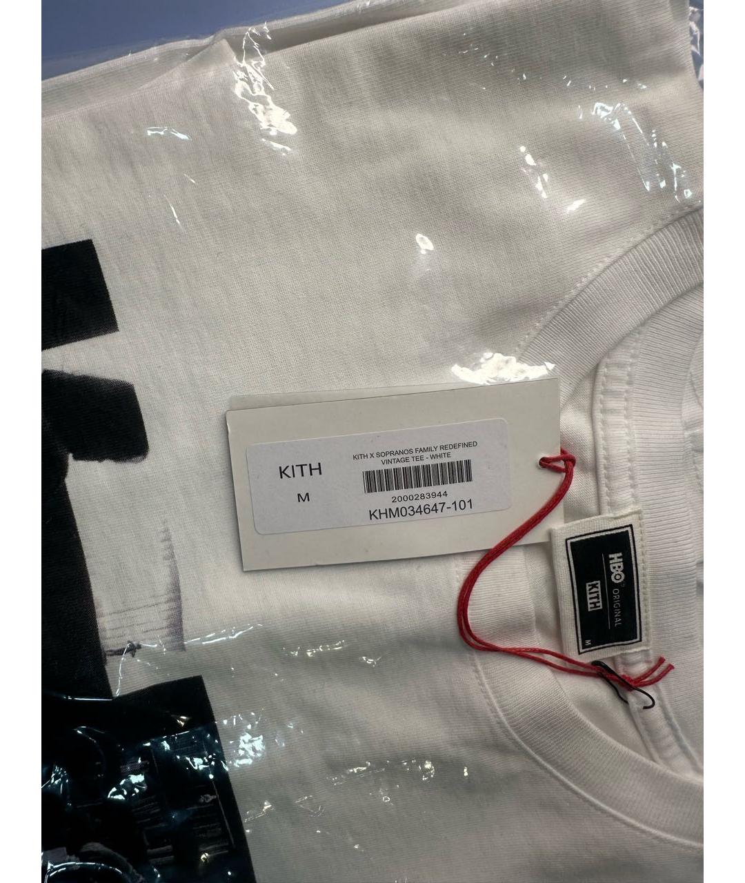 KITH Белая хлопковая футболка, фото 4