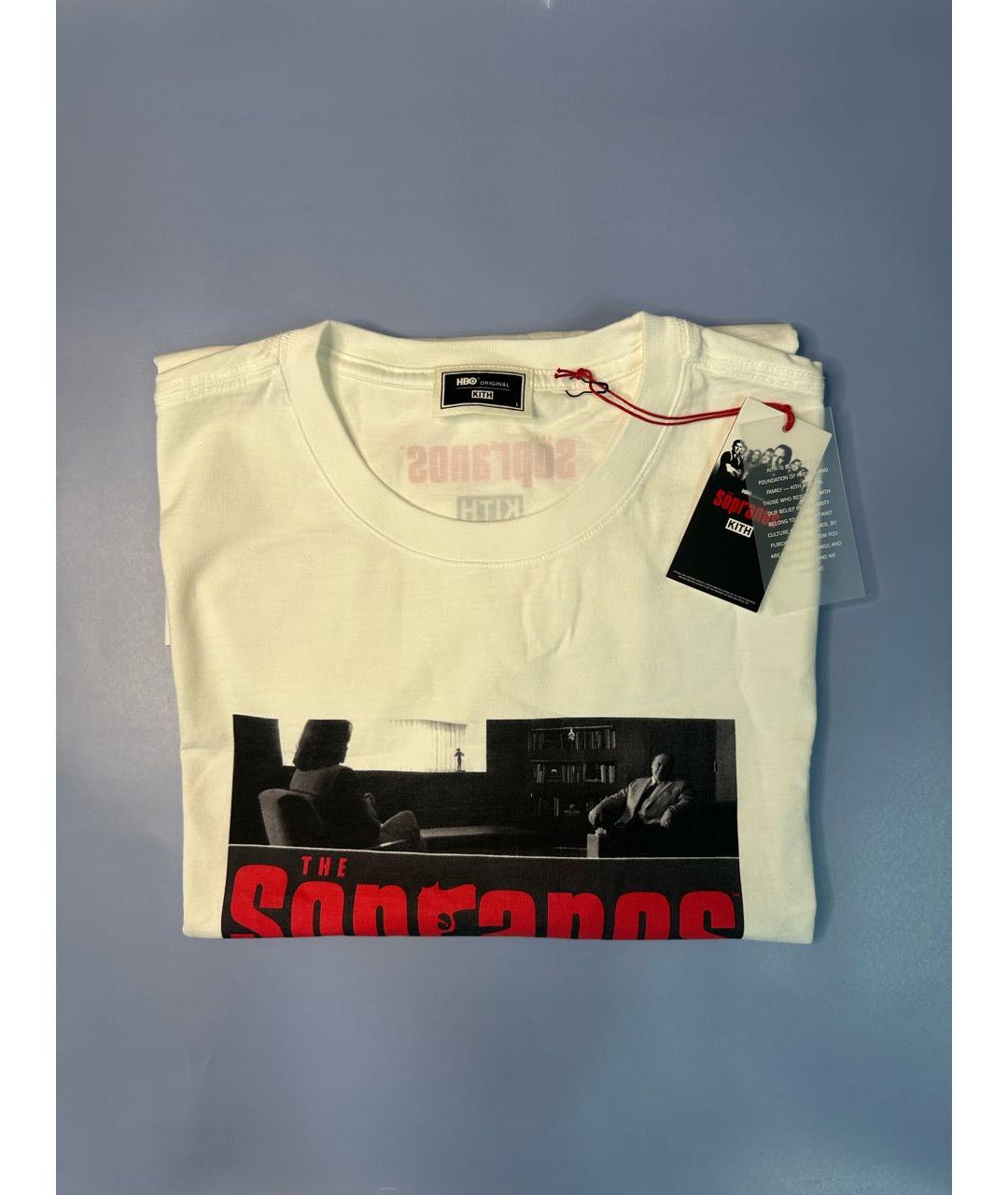 KITH Белая хлопковая футболка, фото 8