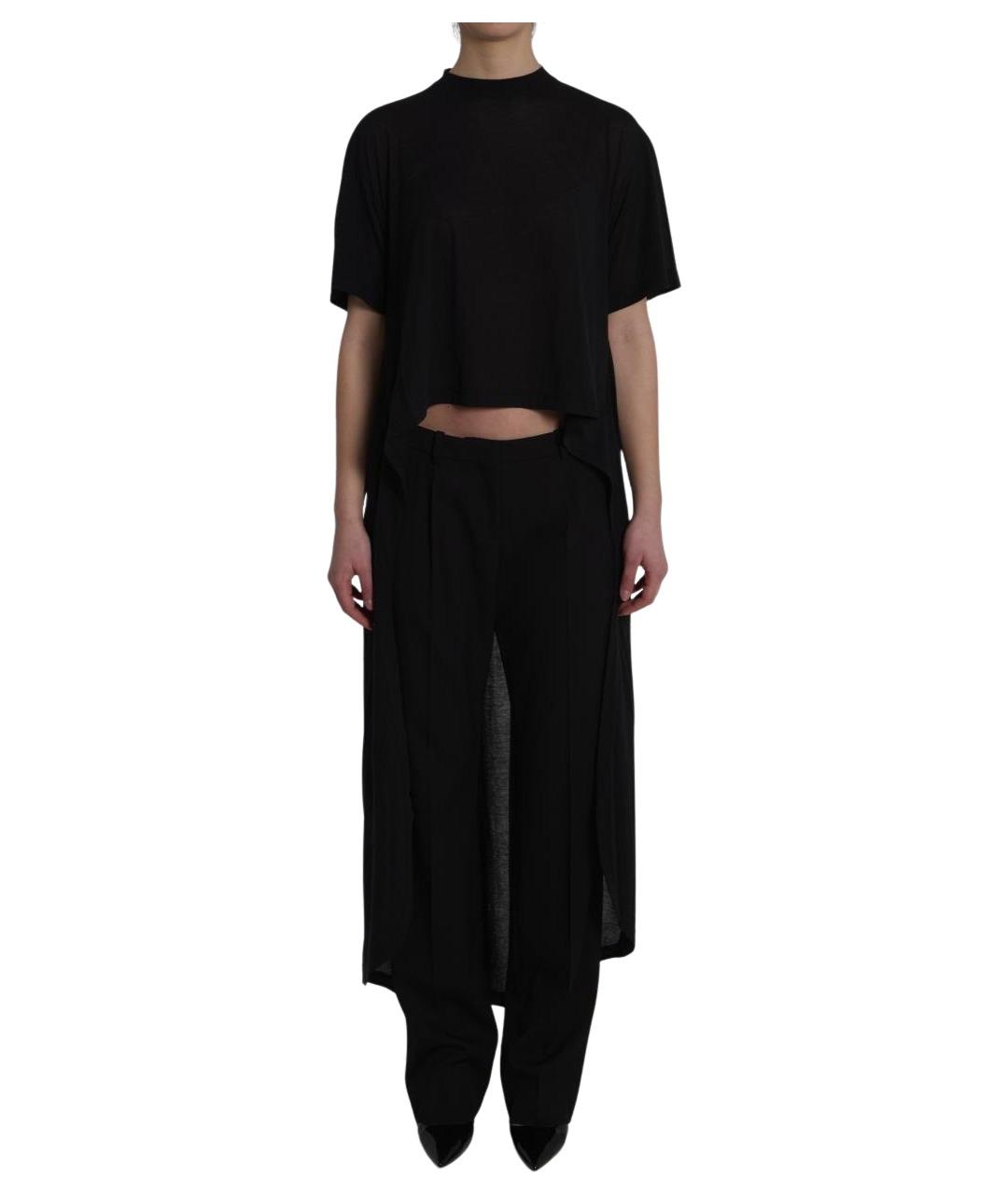 BALENCIAGA Черная хлопковая футболка, фото 1