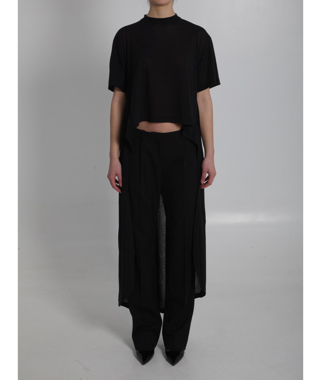 BALENCIAGA Черная хлопковая футболка, фото 5