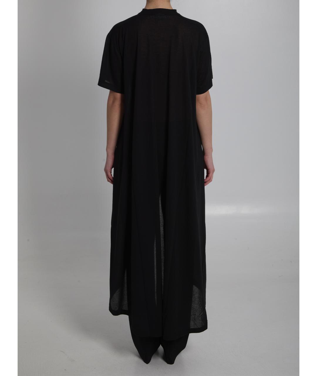 BALENCIAGA Черная хлопковая футболка, фото 4