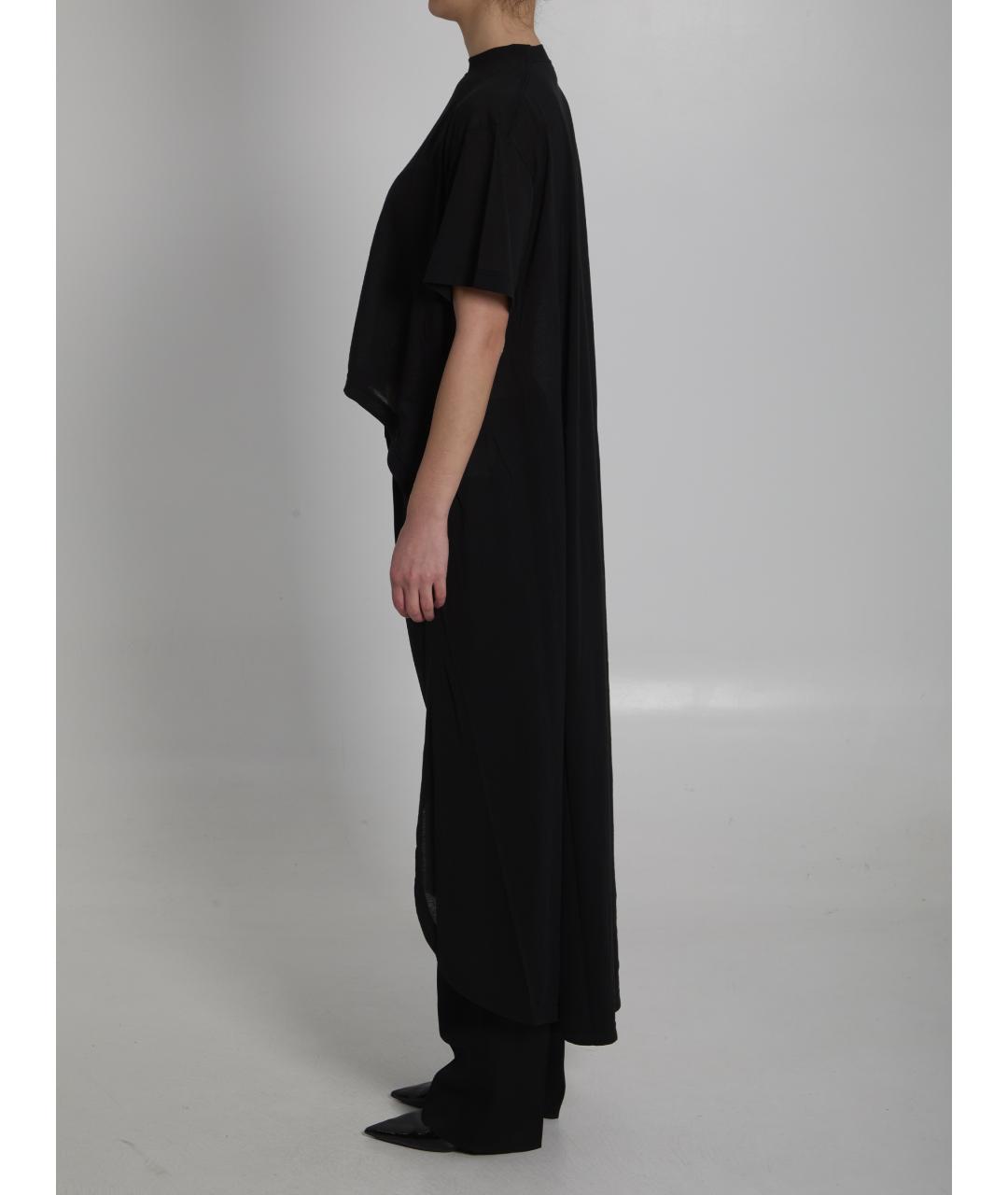 BALENCIAGA Черная хлопковая футболка, фото 3