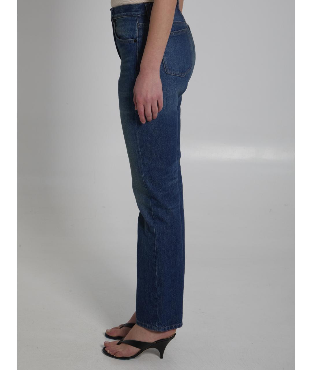 THE ROW Синие хлопковые прямые джинсы, фото 3