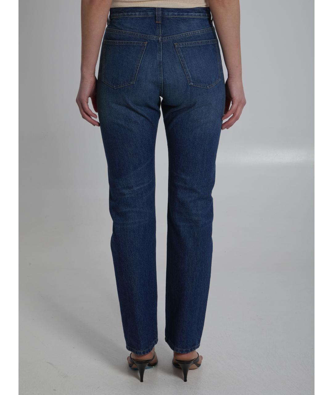 THE ROW Синие хлопковые прямые джинсы, фото 4