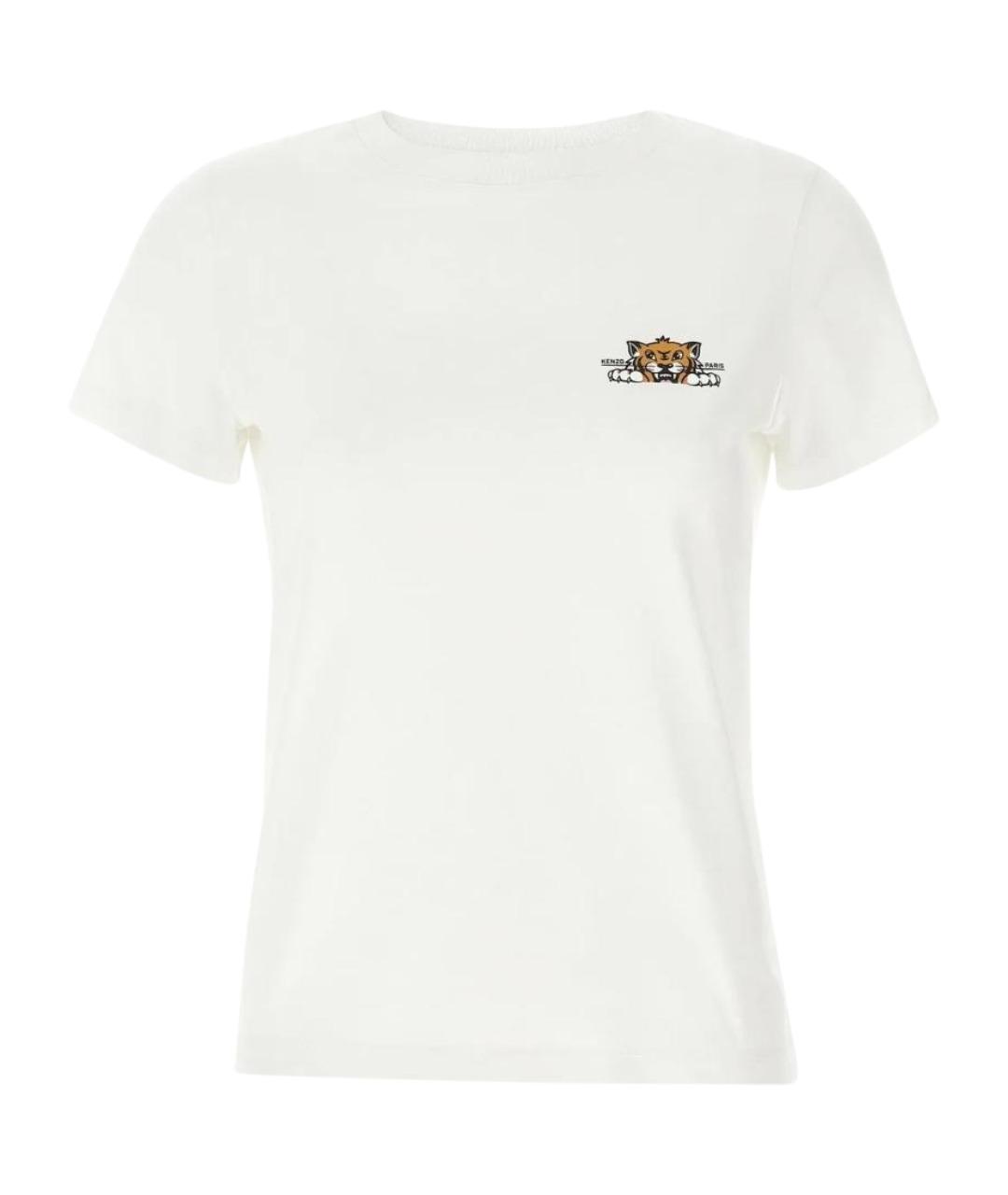 KENZO Белая хлопковая футболка, фото 1