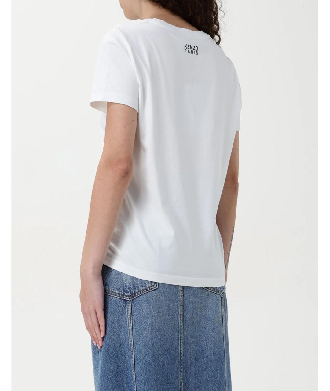KENZO Белая хлопковая футболка, фото 4