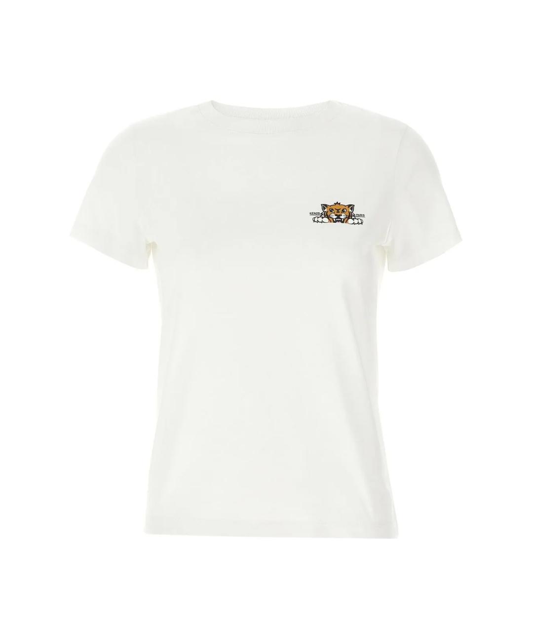 KENZO Белая хлопковая футболка, фото 6