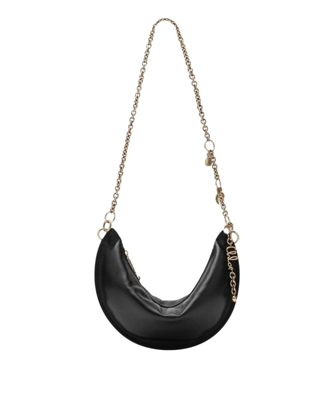 CHLOE Черная кожаная сумка через плечо, фото 1
