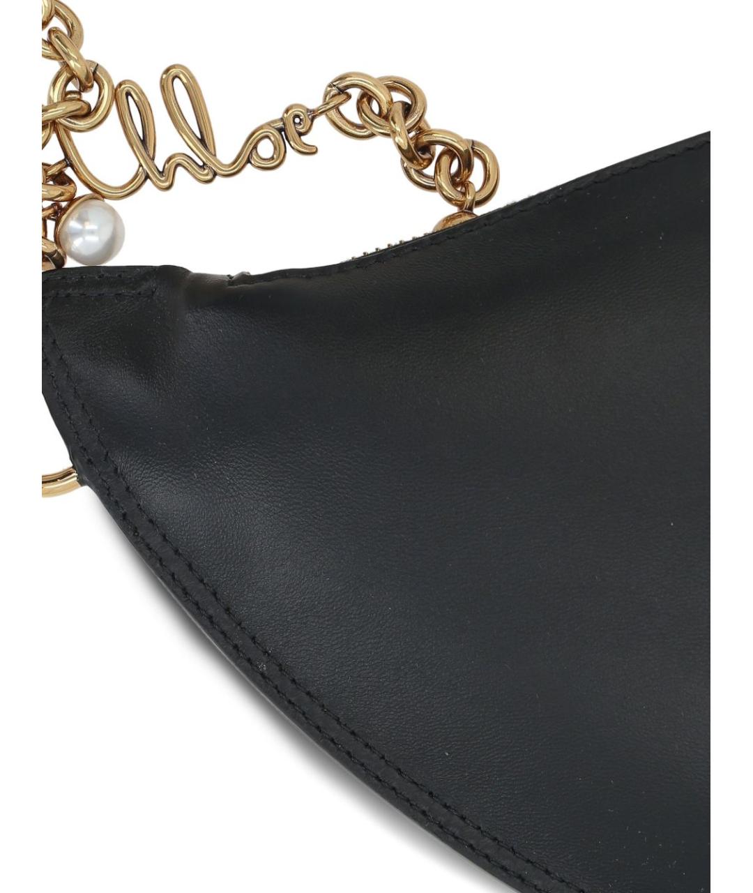 CHLOE Черная кожаная сумка через плечо, фото 4