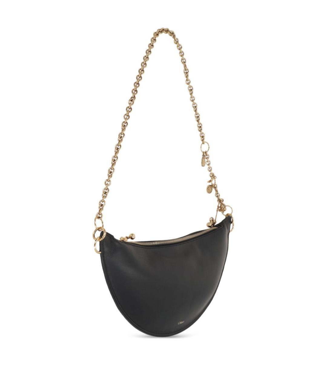 CHLOE Черная кожаная сумка через плечо, фото 3