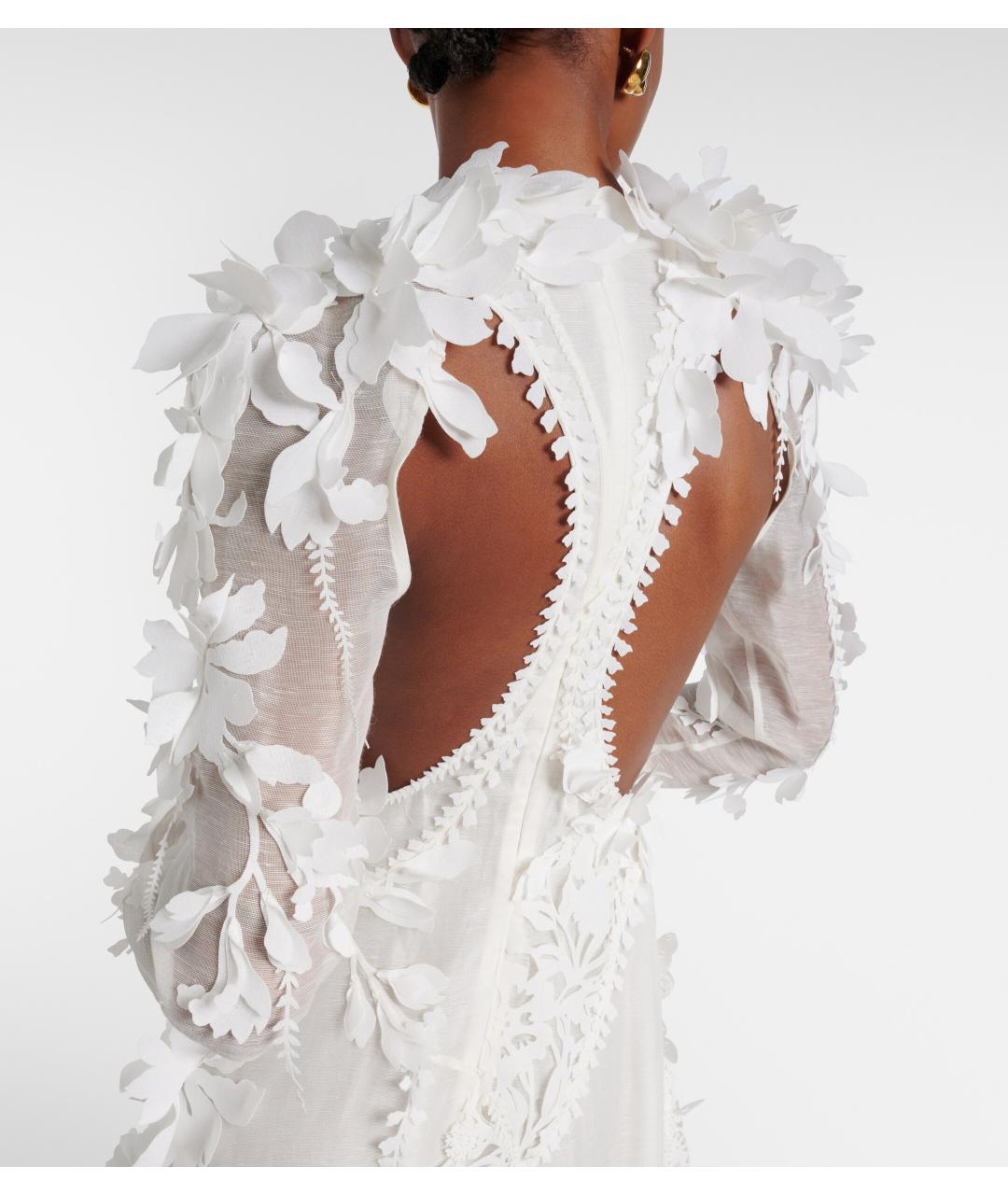 ZIMMERMANN Белое льняное вечернее платье, фото 7