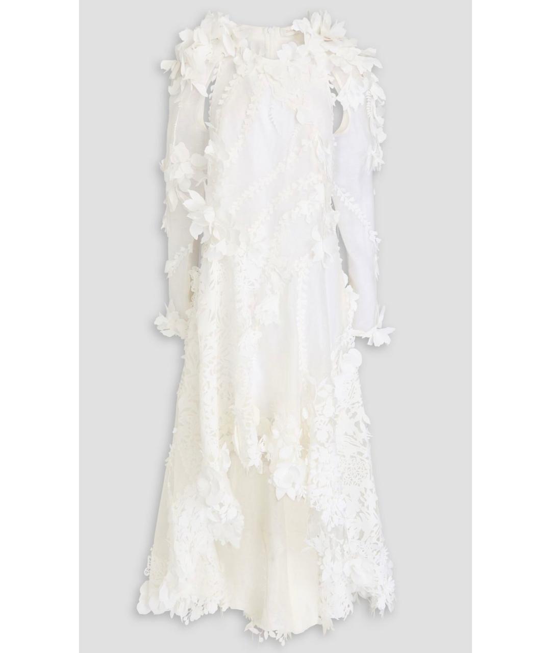 ZIMMERMANN Белое льняное вечернее платье, фото 8