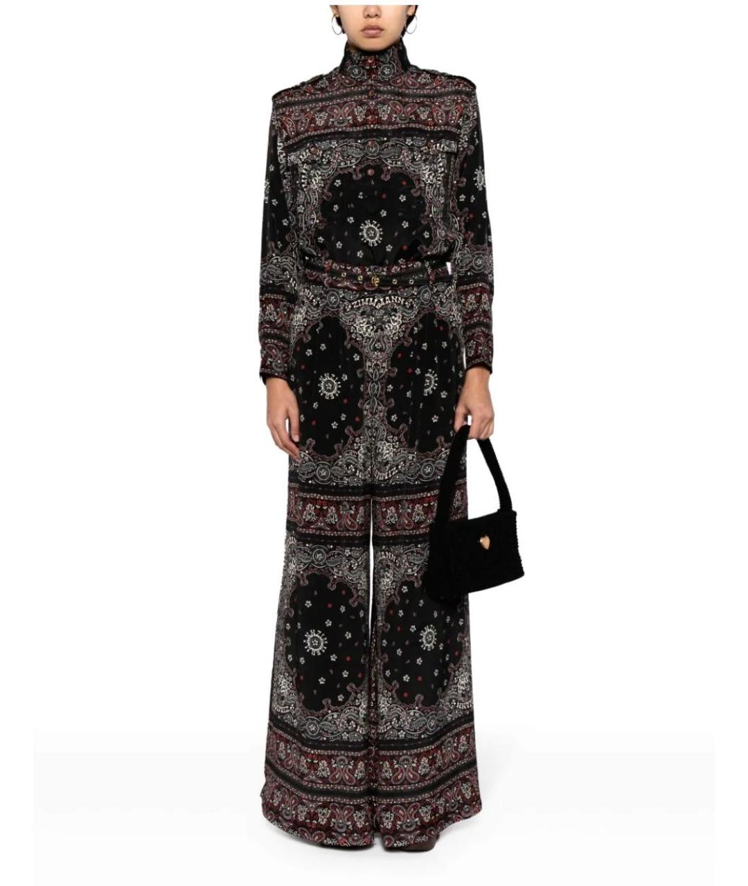 ZIMMERMANN Мульти шелковые брюки широкие, фото 4