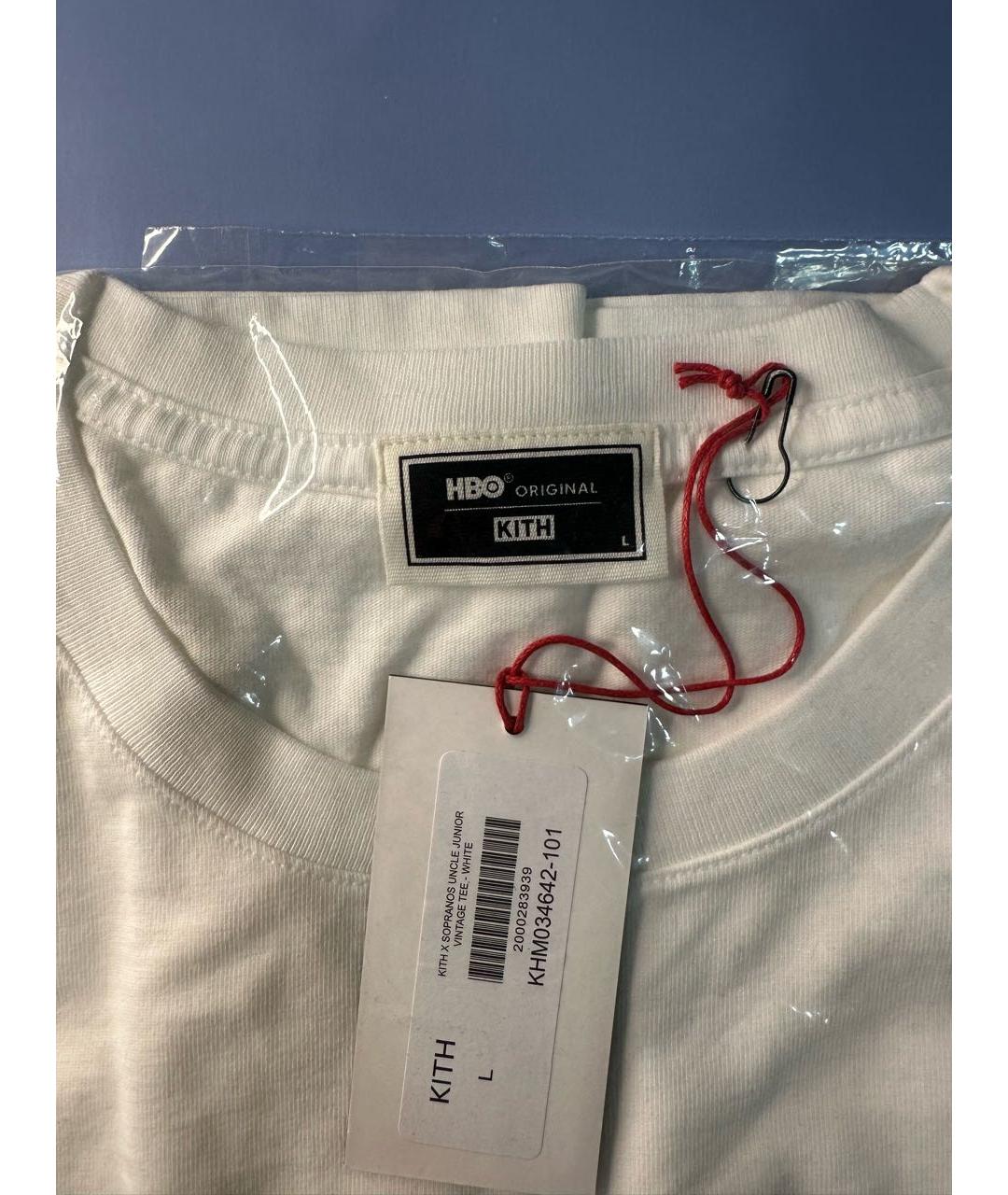 KITH Белая хлопковая футболка, фото 7