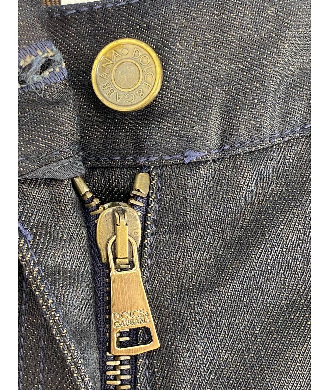 DOLCE&GABBANA Черные хлопковые прямые джинсы, фото 3