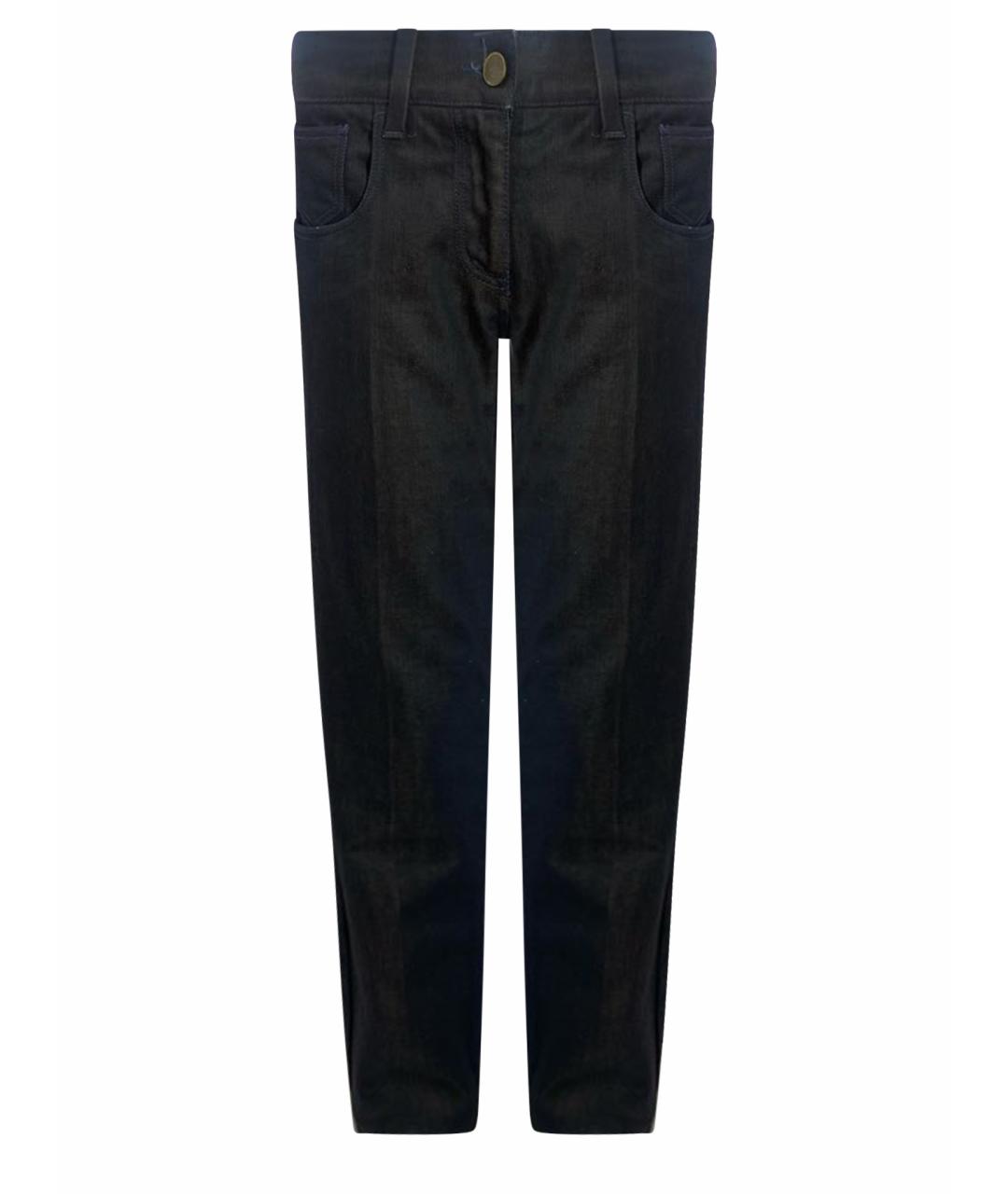 DOLCE&GABBANA Черные хлопковые прямые джинсы, фото 1