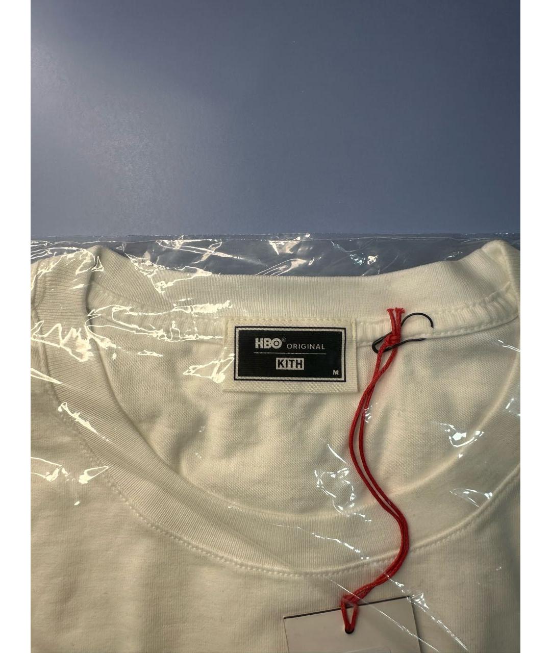 KITH Белая хлопковая футболка, фото 4