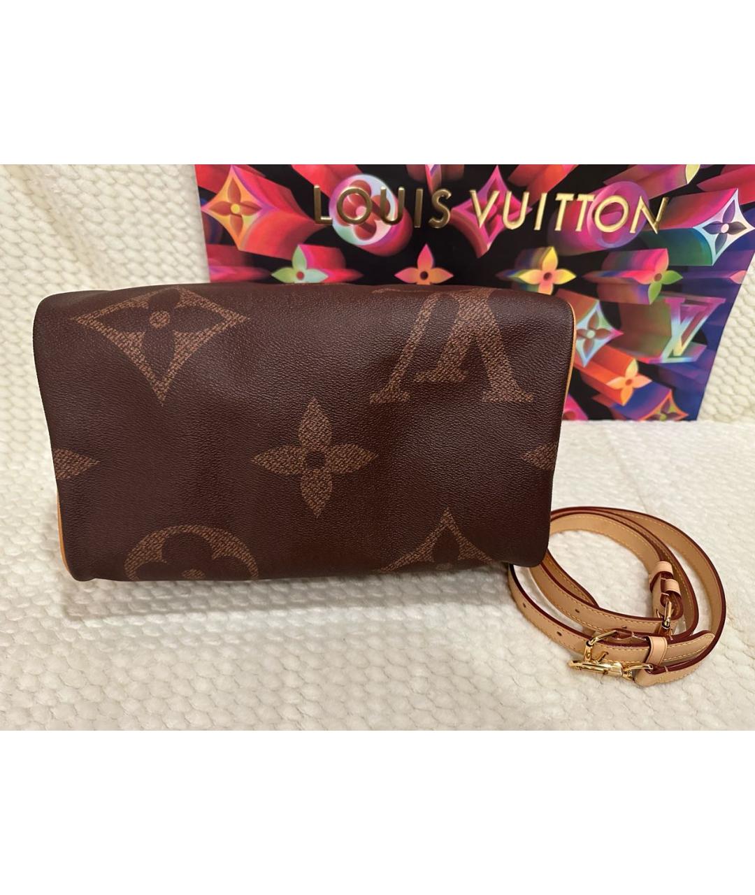 LOUIS VUITTON Коричневая сумка с короткими ручками, фото 3