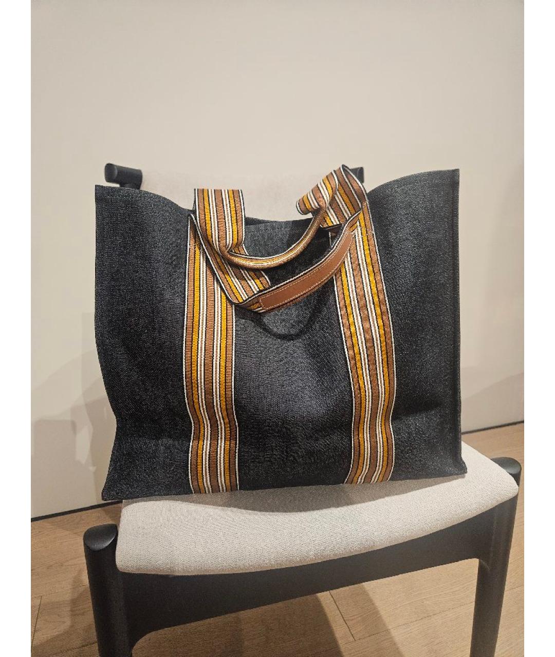 LORO PIANA Антрацитовая сумка тоут, фото 4