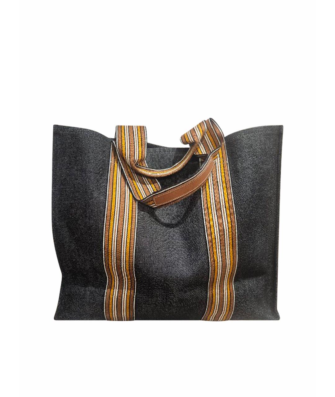 LORO PIANA Антрацитовая сумка тоут, фото 1