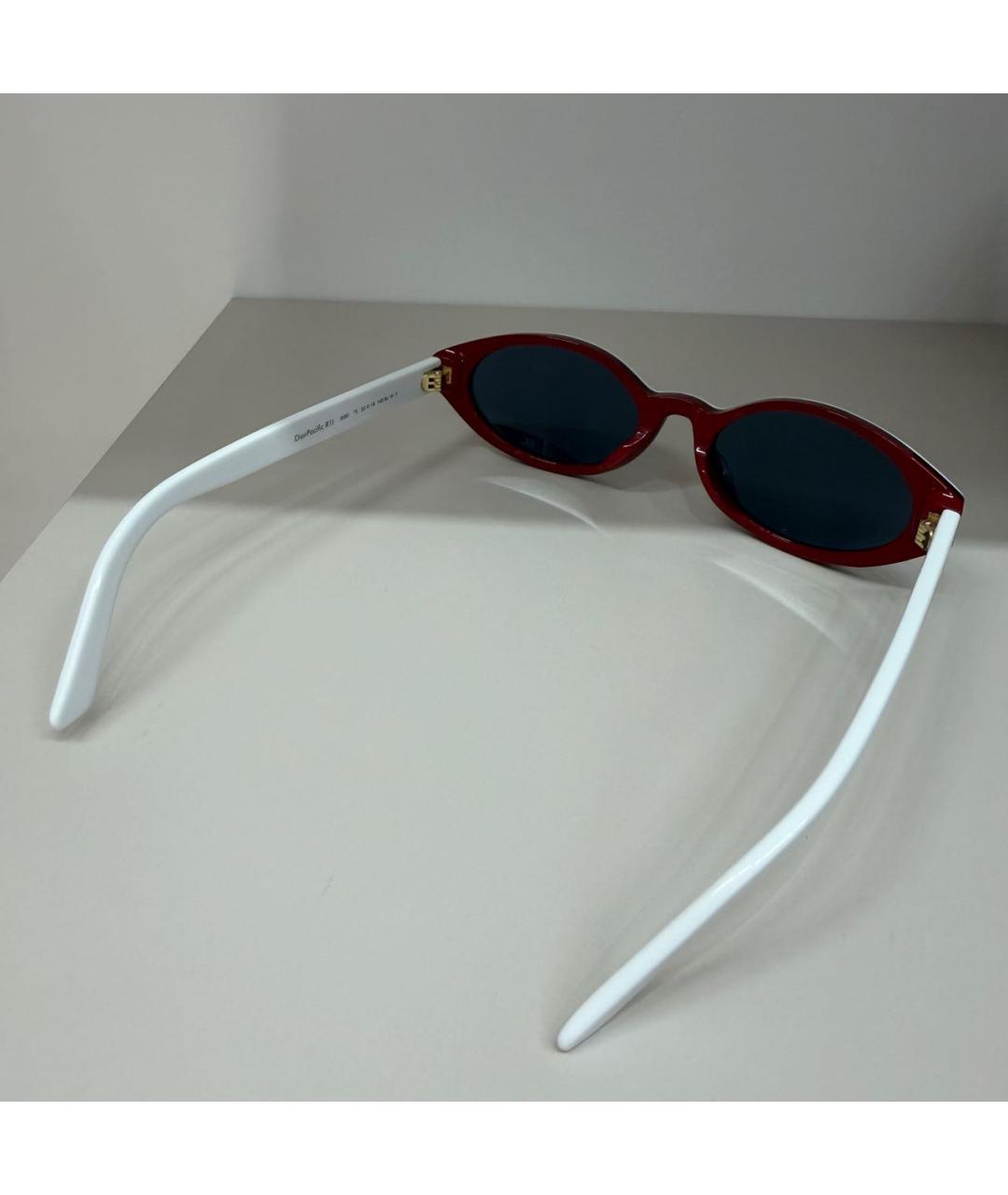 CHRISTIAN DIOR Белые пластиковые солнцезащитные очки, фото 5