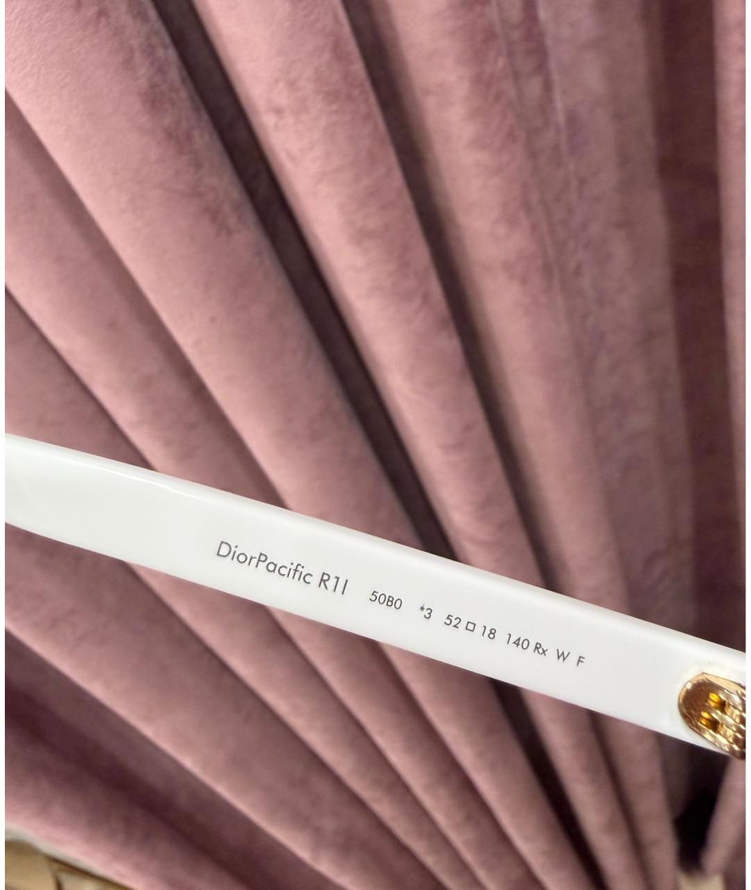 CHRISTIAN DIOR Белые пластиковые солнцезащитные очки, фото 6