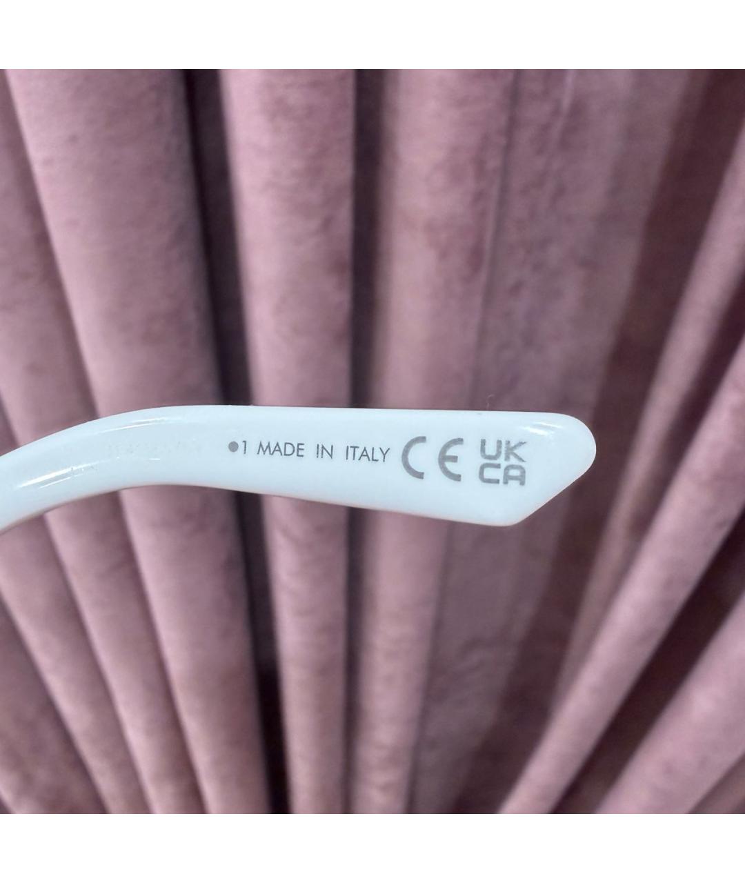 CHRISTIAN DIOR Белые пластиковые солнцезащитные очки, фото 4