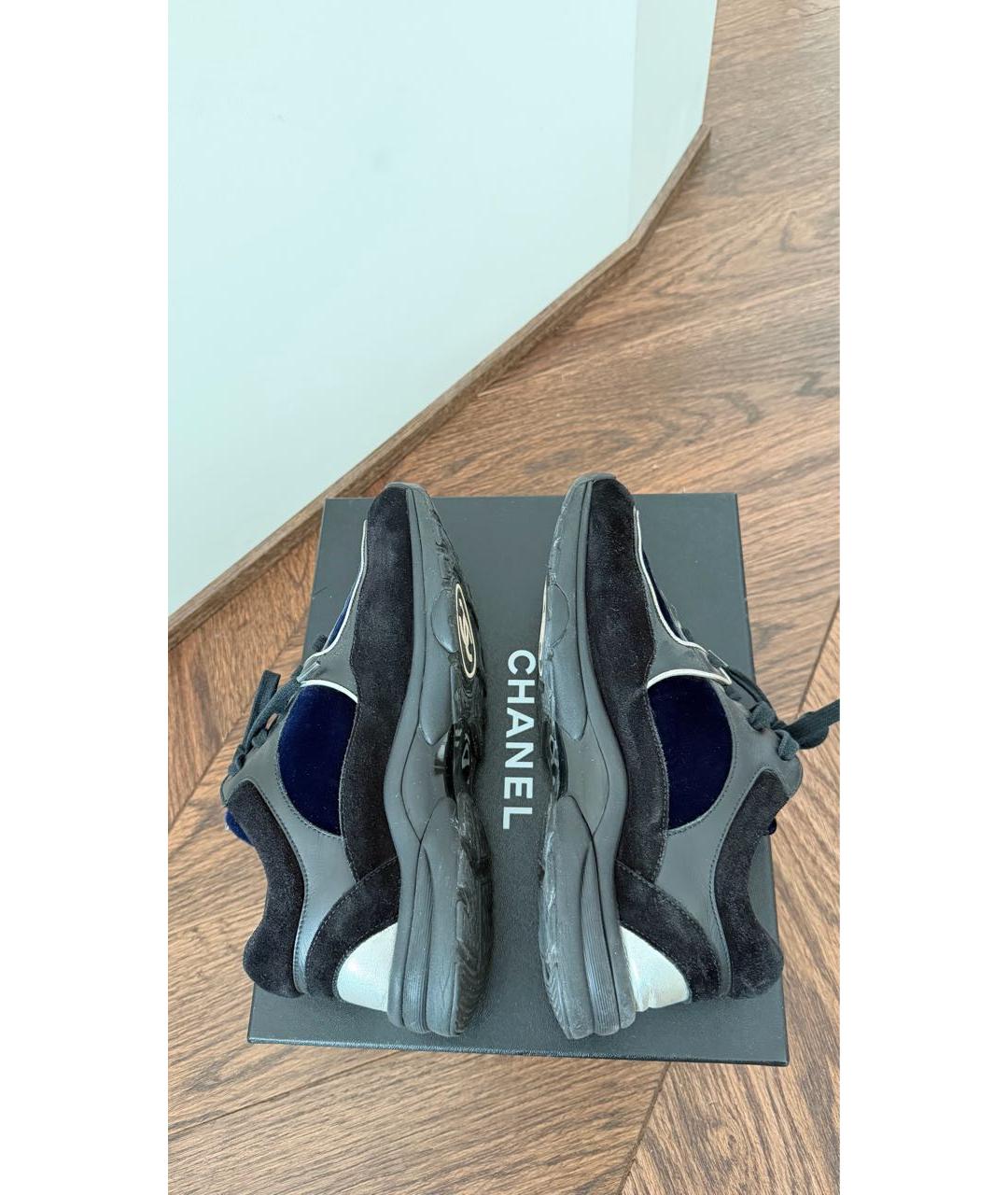 CHANEL Черные замшевые кроссовки, фото 6