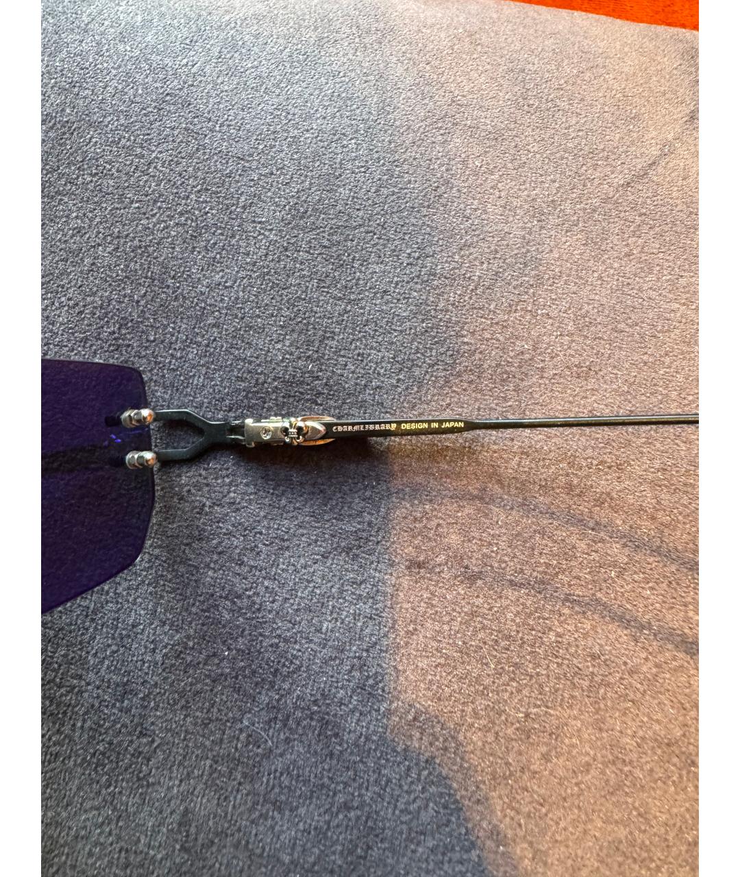 CHROME HEARTS Черные металлические солнцезащитные очки, фото 6