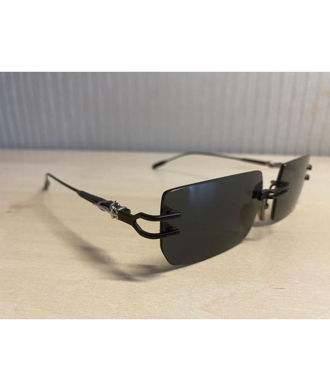 CHROME HEARTS Черные металлические солнцезащитные очки, фото 9