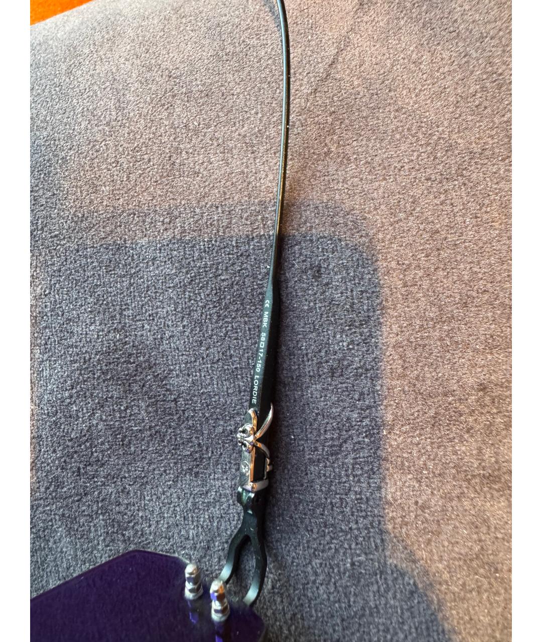 CHROME HEARTS Черные металлические солнцезащитные очки, фото 5