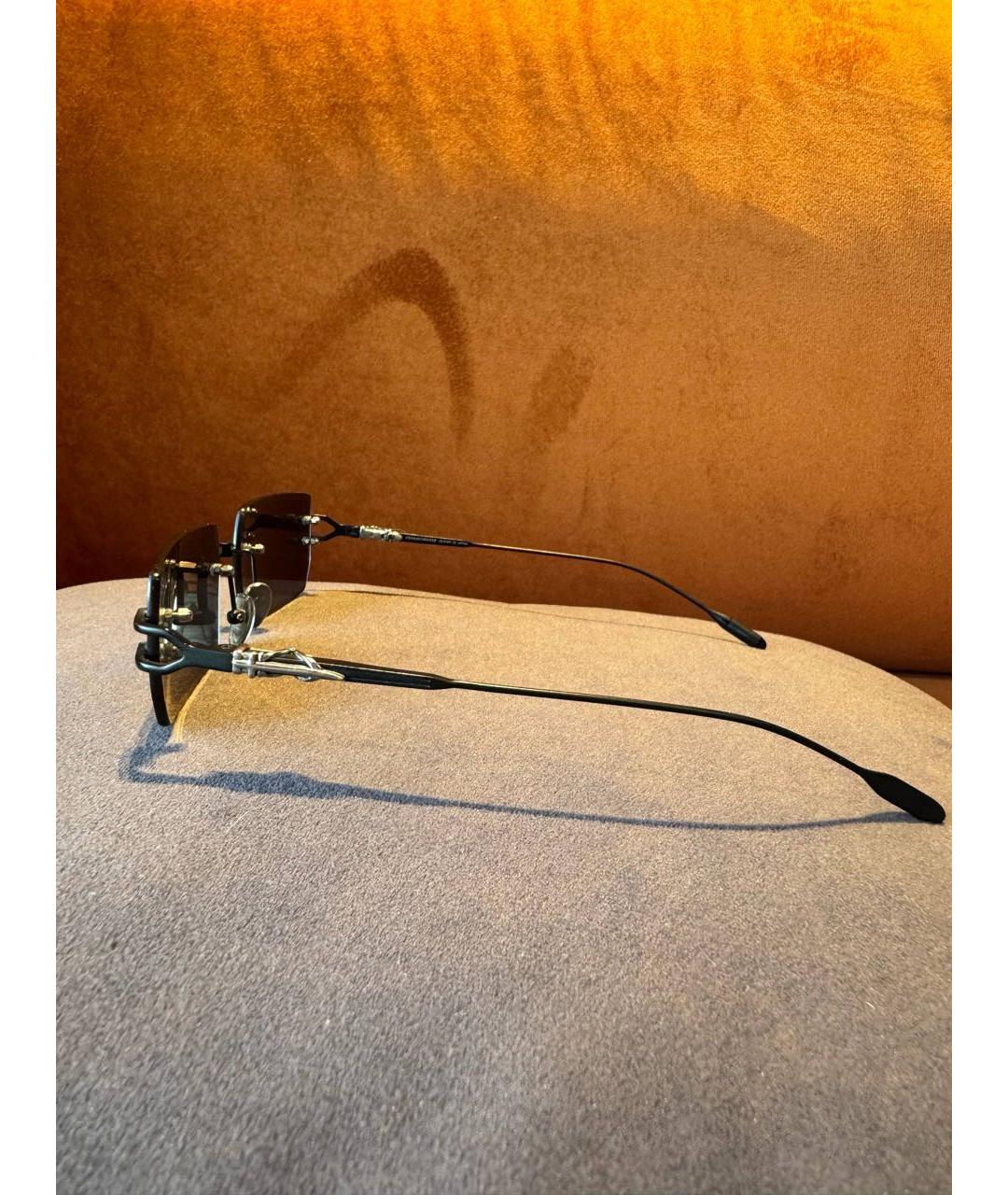 CHROME HEARTS Черные металлические солнцезащитные очки, фото 7