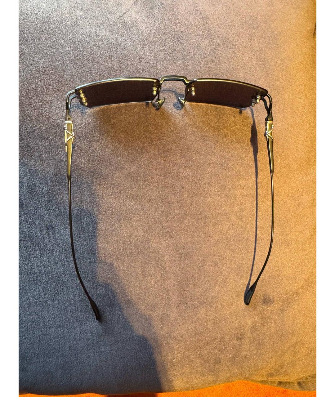 CHROME HEARTS Черные металлические солнцезащитные очки, фото 3