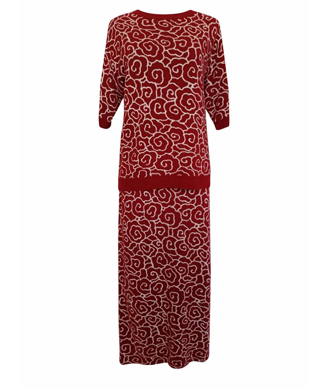 WEEKEND MAX MARA Бордовый вискозный костюм с юбками, фото 1