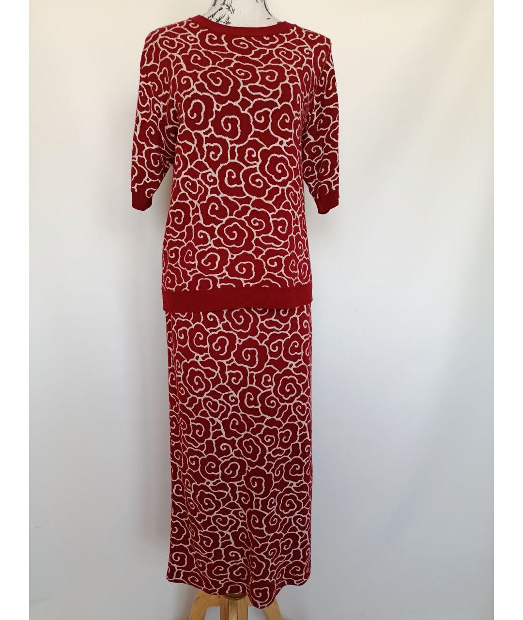 WEEKEND MAX MARA Бордовый вискозный костюм с юбками, фото 3